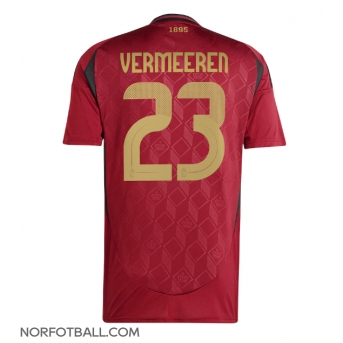 Billige Fotballdrakt Belgia Arthur Vermeeren #23 Replika Hjemmedrakt EM 2024 Kortermet